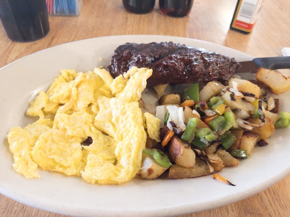 Top Sirloin Steak and Eggs